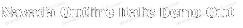 Navada Outline Italic Demo Outline字体转换